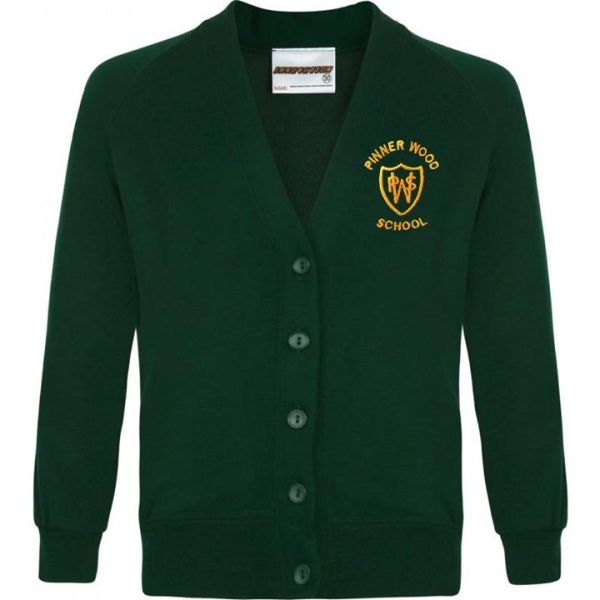 PINNER WOOD SWEATSHIRT CARDY WITH LOGO (YRS N-2), PINNER "SHOP" SCHOOLS
