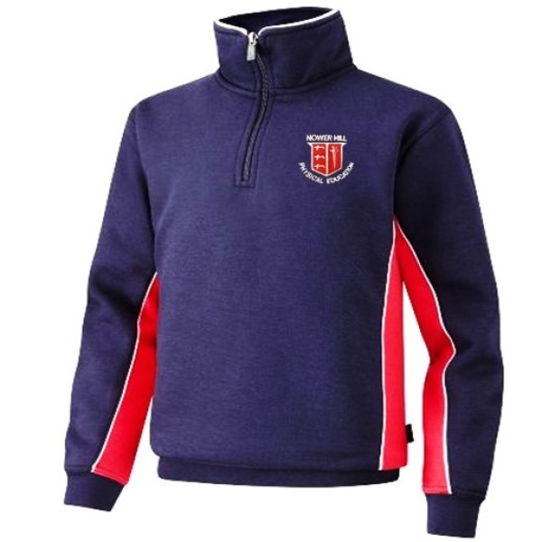 NOWER HILL PE SWEATSHIRT QTR ZIP, Schools, PINNER "SHOP" SCHOOLS, Nower Hill High School